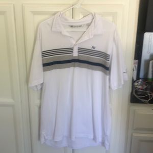 Travis Matthew White blue , black and grey stripes